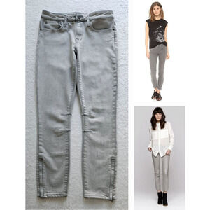 HELMUT LANG runway skinny-stretch crop ankle-zip goop fave travel jeans $245 25